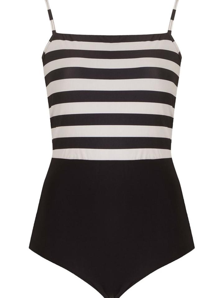 Osklen Stretch Striped Panel Swimsuit