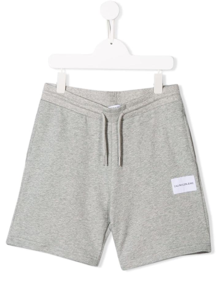 Calvin Klein Kids Logo Sweat Shorts - Grey