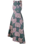 La Doublej Printed Asymmetric Dress - Green