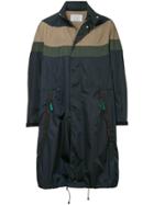 Kolor Panelled Long Parka - Multicolour