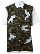 Comme Des Garçons Shirt Camouflage Print Shortsleeved Shirt, Men's, Size: Medium, Green, Cotton