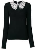 Dolce & Gabbana Collar Detail Knitted Top - Black