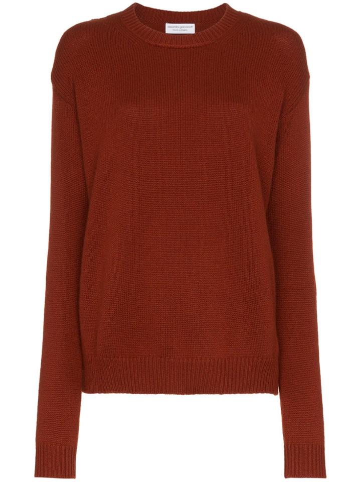 Alexandra Golovanoff Long Sleeve Oversized Cashmere Sweater - Yellow &