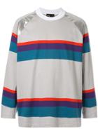 Kolor Stripe Colour-block Sweater - Grey