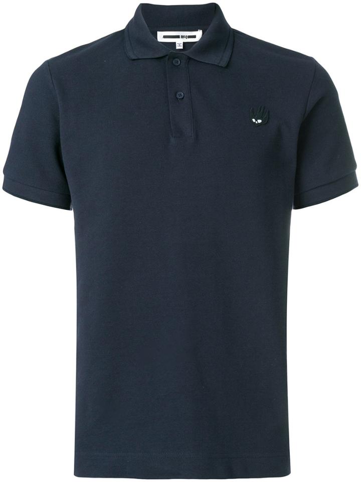 Mcq Alexander Mcqueen Swallow Badge Polo Shirt - Blue