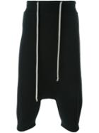 Rick Owens 'pod' Drop-crotch Shorts, Men's, Size: Xs, Black, Virgin Wool