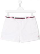 Tommy Hilfiger Junior Belted Shorts - White