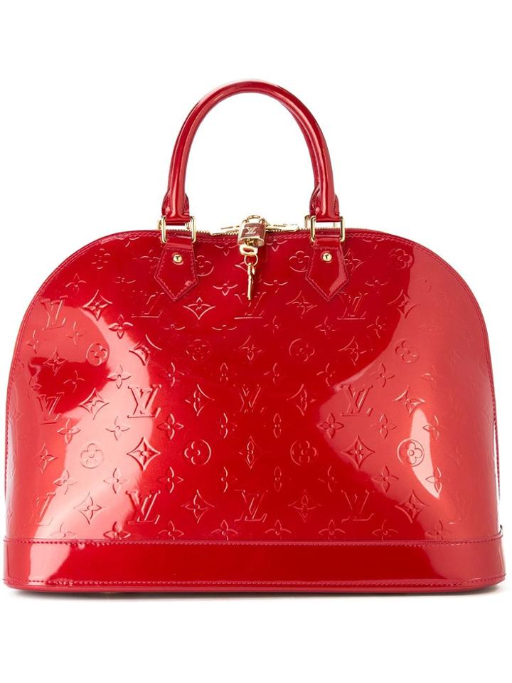 Louis Vuitton Vintage Louis Vuitton Vernis Alma Gm Hand Bag - Red