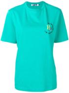 Sjyp Lettering Embroidery T-shirt - Green