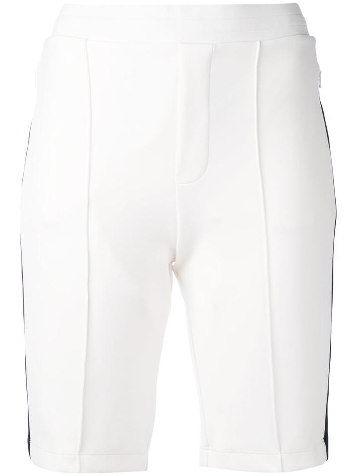 Moncler - Stripe Side Shorts - Women - Polyamide/spandex/elastane/polyester - Xs, White, Polyamide/spandex/elastane/polyester