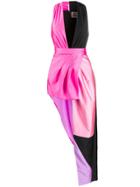 Fausto Puglisi Colour-block Asymmetric Dress - Pink