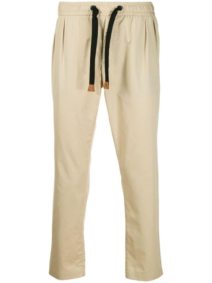 Dolce & Gabbana Elasticated Waistband Chinos - Neutrals