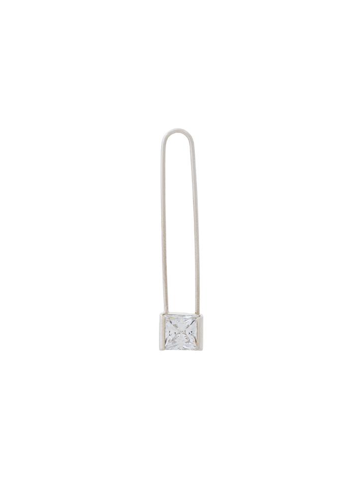 E.m. Crystal Pin Earring - Metallic