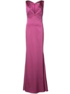 Zac Zac Posen 'cordelia' Gown, Women's, Size: 6, Pink/purple, Acetate/polyester/polyurethane