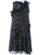 Carven - Ruffled Detail Dress - Women - Silk/polyester/acetate - 38, Women's, Black, Silk/polyester/acetate