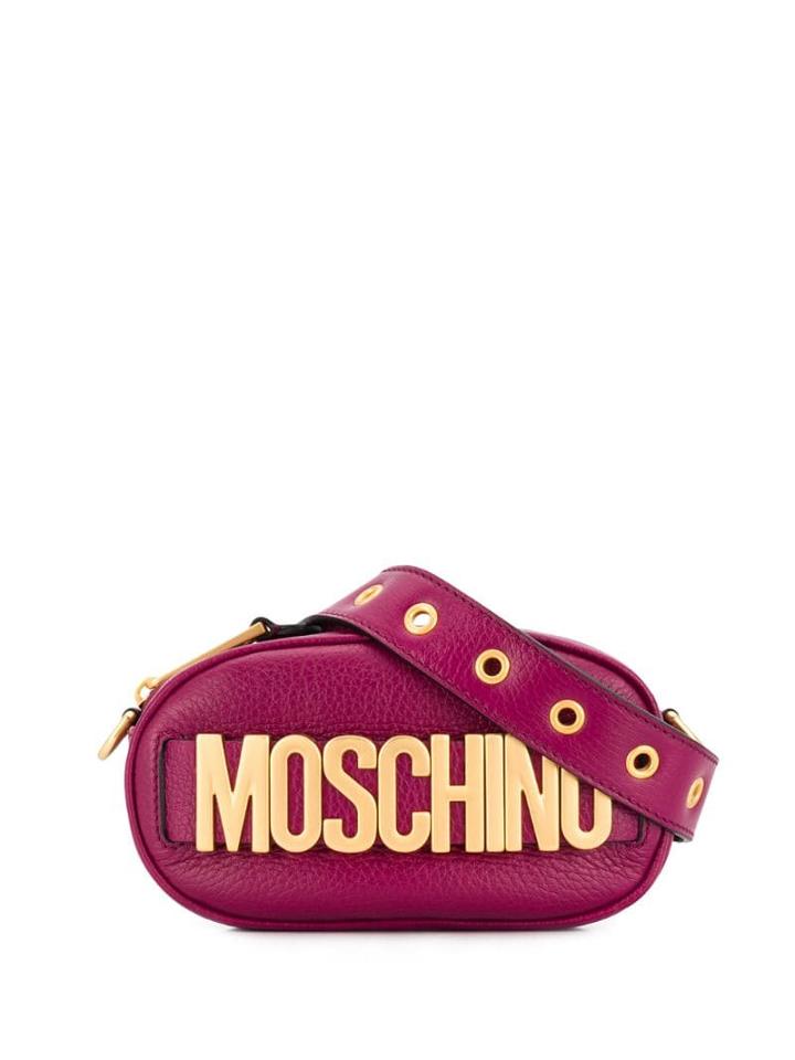 Moschino Oversized Logo Belt Bag - Purple