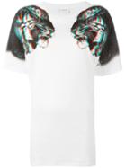 Marcelo Burlon County Of Milan Tiger Print T-shirt, Women's, Size: Small, White, Cotton/polyester