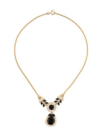 Christian Dior X Susan Caplan 1976 Archive Embellished Drop Necklace -