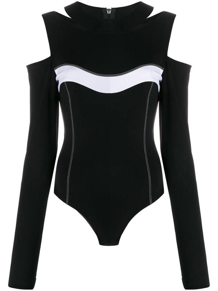 No Ka' Oi Stitching Detail Compression Top - Black