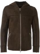 Eleventy Shearling Hooded Jacket