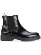Prada Brogue Ankle Boots - Black