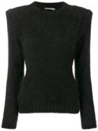 Alberta Ferretti Structured Shoulder Jumper - Black