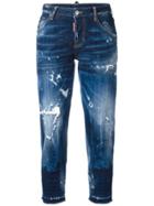 Dsquared2 Hockney Cropped Jeans - Blue