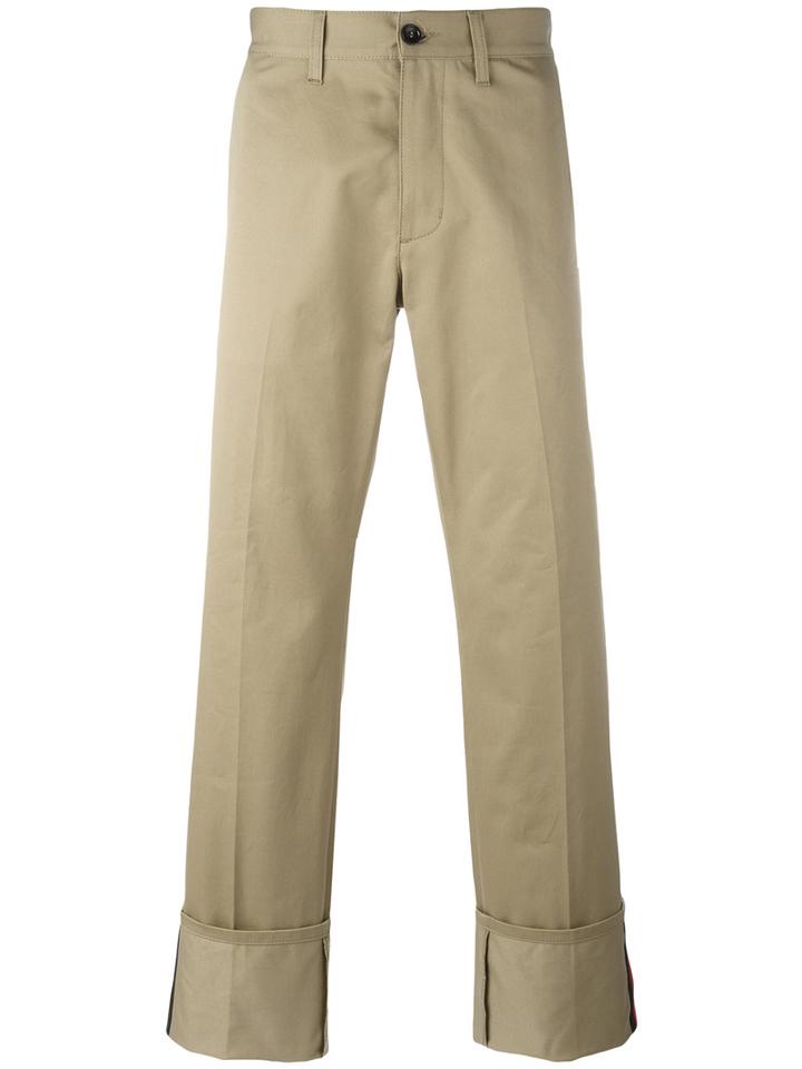 Gucci - Classic Chinos - Men - Cotton - 31, Brown, Cotton