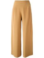 Catherine Quin Super Wide Trousers, Women's, Size: 6, Nude/neutrals, Silk