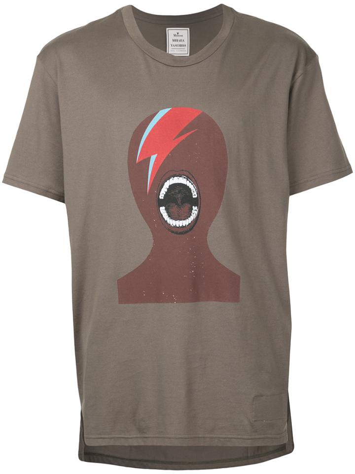 Maison Mihara Yasuhiro Face Print T-shirt - Green