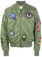 Alpha Industries Patch Detail Bomber Jacket - Green