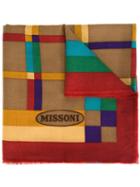 Missoni Colour Block Shawl, Women's, Brown