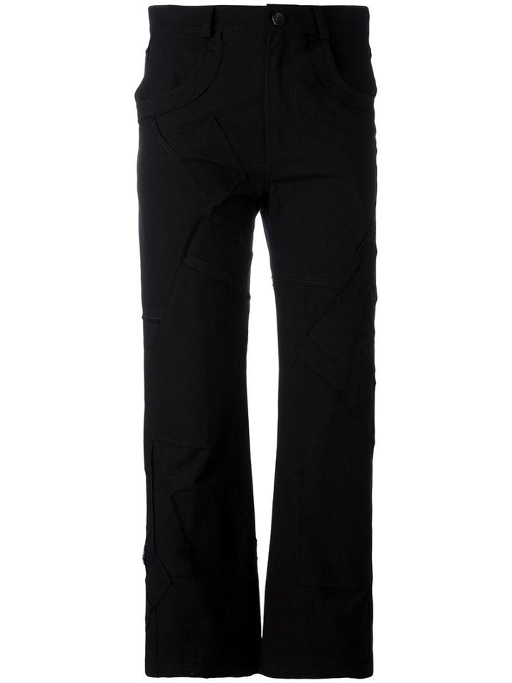 Damir Doma Pia Cropped Trousers, Women's, Size: Small, Black, Cotton/polyamide/spandex/elastane