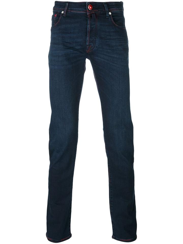 Jacob Cohen Slim-leg Jeans, Men's, Size: 32, Blue, Cotton/spandex/elastane/polyester