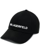 Karl Lagerfeld Embroidered Logo Cap - Black