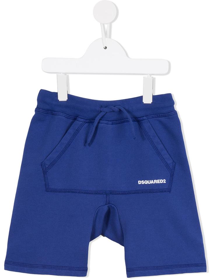 Dsquared2 Kids Kangaroo Pocket Shorts, Boy's, Size: 6 Yrs, Blue