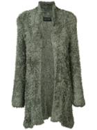 Long Cardigan - Unisex - Silk/polyamide - 3, Green, Silk/polyamide, Baja East