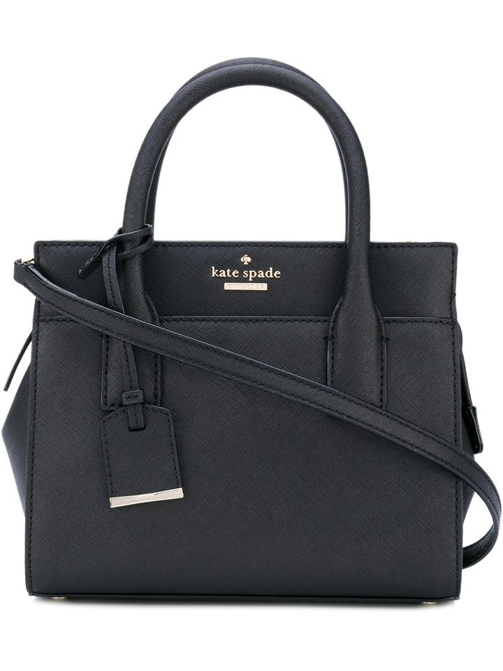 Kate Spade - Square Tote - Women - Calf Leather/polyester/polyurethane - One Size, Black, Calf Leather/polyester/polyurethane
