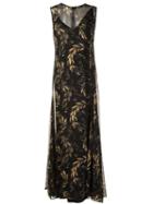 Osklen Laurel Print Dress, Women's, Size: Medium, Black, Silk/spandex/elastane/rayon