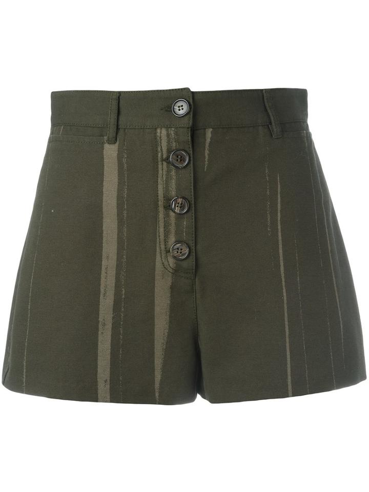 Proenza Schouler Suiting Shorts, Women's, Size: 4, Green, Cotton