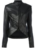 Military-style Leather Jacket - Women - Cotton/leather/rayon - 38, Black, Cotton/leather/rayon, Haider Ackermann