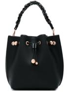 Sophia Webster - Braided Strap Bucket Tote - Women - Calf Leather - One Size, Black, Calf Leather