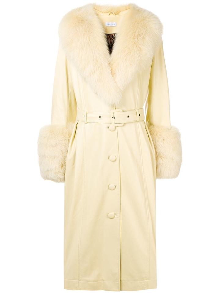 Saks Potts Foxy Leather Coat - Nude & Neutrals