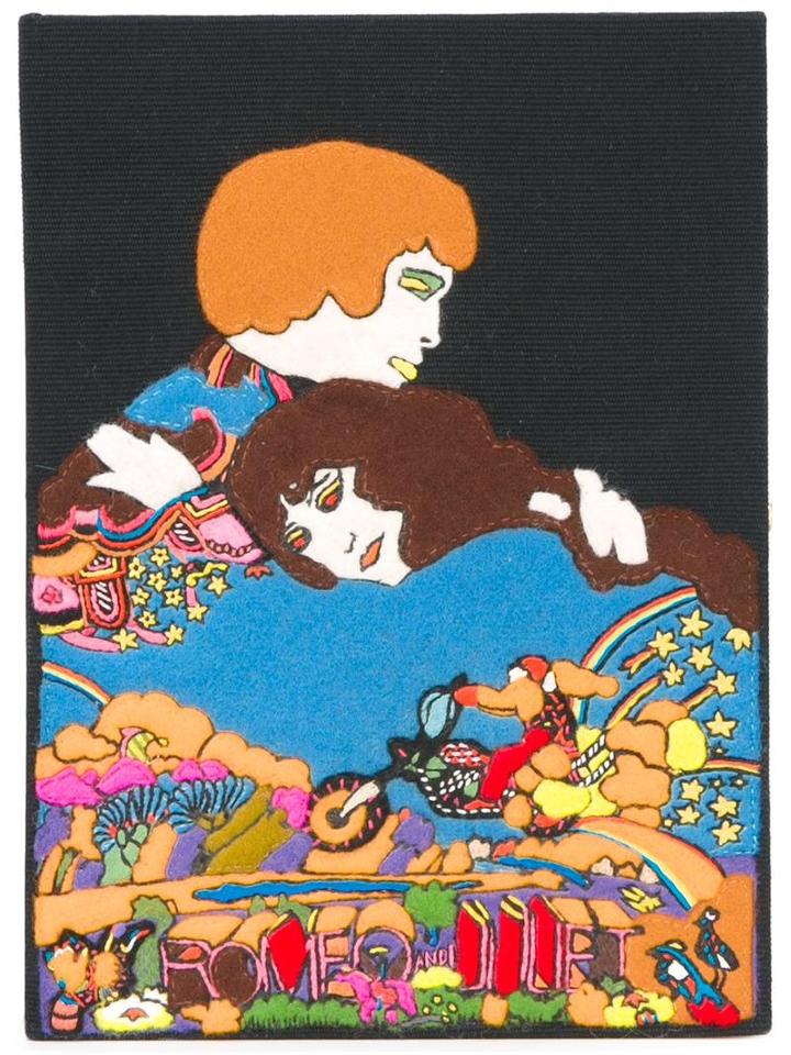Olympia Le-tan Romeo And Juliet Clutch, Women's, Cotton/brass