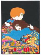 Olympia Le-tan Romeo And Juliet Clutch, Women's, Cotton/brass