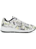 Ea7 Emporio Armani Printed Lace-up Sneakers - White