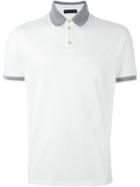 Etro Contrast Collar Polo Shirt, Men's, Size: Xxl, White, Cotton