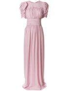 No21 Ruched Gown - Pink & Purple