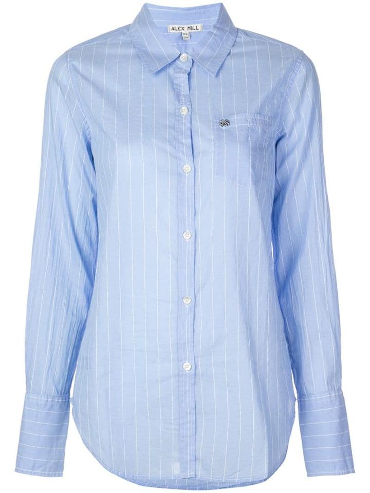 Alex Mill Slim Striped Shirt - Blue