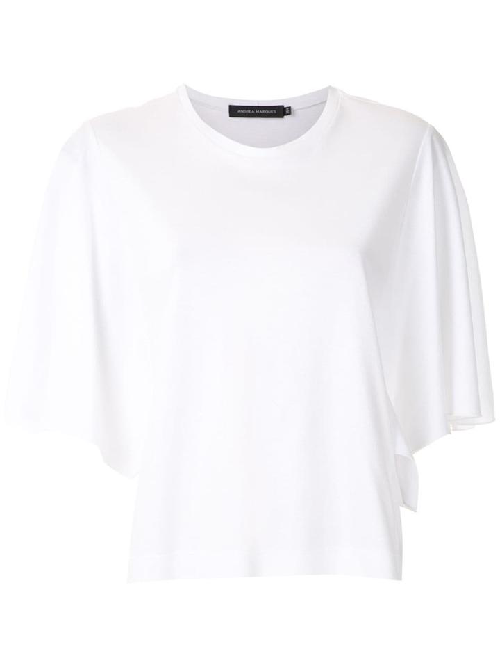 Andrea Marques Ruffle Sleeves Blouse - White